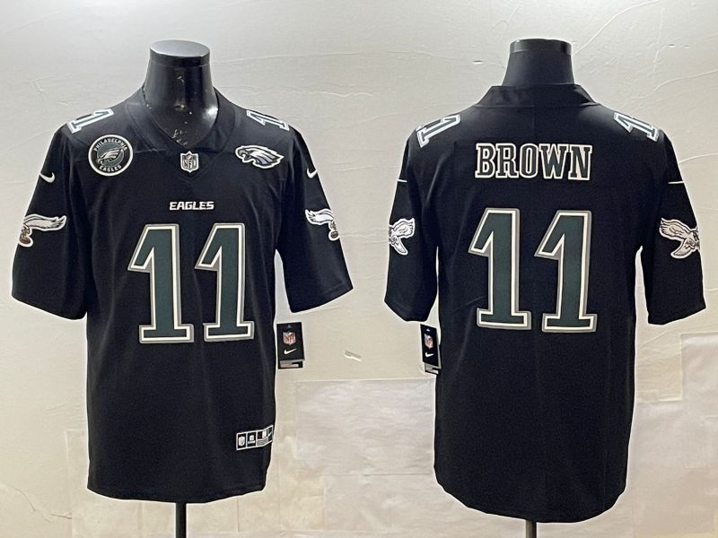 Men Philadelphia Eagles #11 Brown Black Fashion 2025 Nike Limited NFL Jersey style 4->philadelphia eagles->NFL Jersey